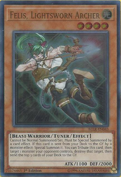 BLLR EN043 Felis Lightsworn Archer Ultra Rare 1st Edition