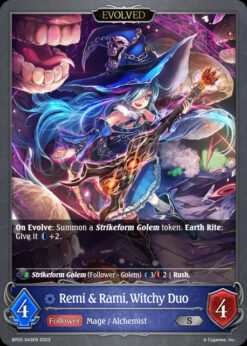 [SHADOWVERSE] BP02-043 - Remi & Rami, Witchy Duo - Follower / Evolved - Silver - Runecraft