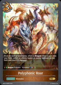 [SHADOWVERSE] BP02-058 - Polyphonic Roar - Amulet - Gold - Dragoncraft