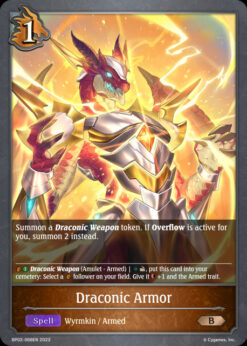 [SHADOWVERSE] BP02-068 - Draconic Armor - Spell - Bronze - Dragoncraft