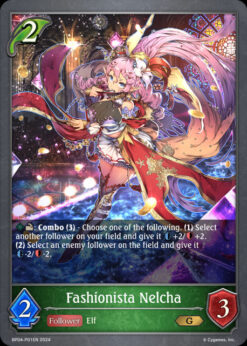 [SHADOWVERSE] BP04-P01 - Fashionista Nelcha - Follower - Gold / Premium - Forestcraft