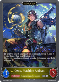 [SHADOWVERSE] - BP05-028 - Geno, Machine Artisan - Follower/Evolved - Silver - Swordcraft
