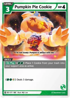 BS1-071 - Pumpkin Pie Cookie - Secret Rare - Cookie