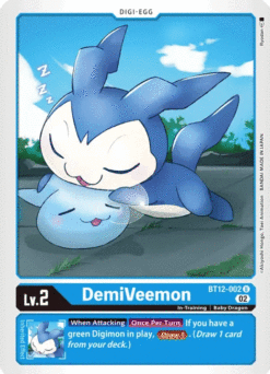 [DIGIMON] BT12-002 - DemiVeemon - Blue - Digi-Egg - Uncommon