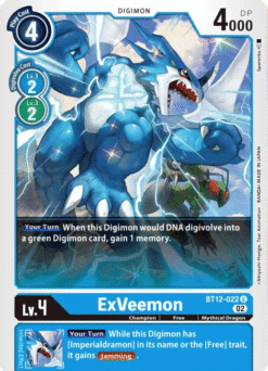 [DIGIMON] BT12-022 - ExVeemon - Blue - Digimon - Uncommon