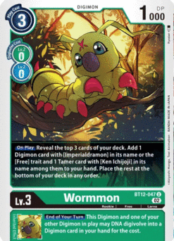[DIGIMON] BT12-047 - Wormmon - Green - Digimon - Uncommon
