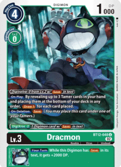 [DIGIMON] BT12-048 - Dracmon - Green - Digimon - Uncommon