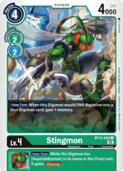 [DIGIMON] BT12-050 - Stingmon - Green - Digimon - Uncommon