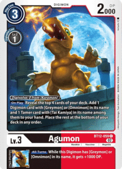 [DIGIMON] BT12-059 - Agumon - Black/Red - Digimon - Common