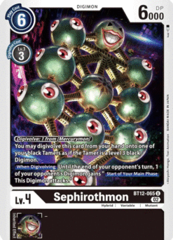 [DIGIMON] BT12-065 - Sephirothmon - Black - Digimon - Uncommon