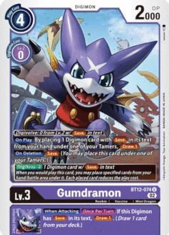 [DIGIMON] BT12-074 - Gumdramon - Purple - Digimon - Uncommon
