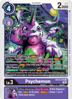 [DIGIMON] BT12-075 - Psychemon - Purple - Digimon - Uncommon