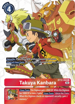 [DIGIMON] BT12-088 - Takuya Kanbara - Red - Tamer - Alternative Art