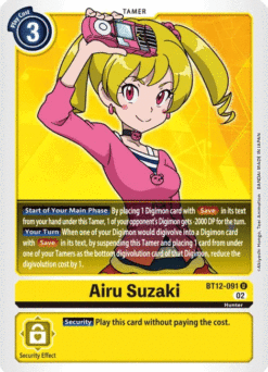 [DIGIMON] BT12-091 - Airu Suzaki - Yellow - Tamer - Uncommon