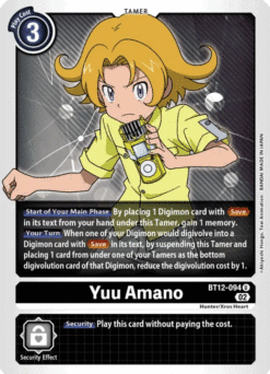 [DIGIMON] BT12-094 - Yuu Amano - Black - Tamer - Uncommon