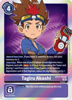 [DIGIMON] BT12-096 - Tagiru Akashi - Purple - Tamer - Rare