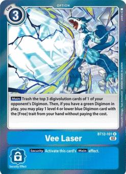 [DIGIMON] BT12-101 - Vee Laser - Blue - Option - Rare