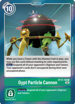 [DIGIMON] BT12-106 - Gypt Particle Cannon - Green - Option - Rare