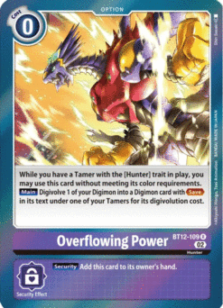 [DIGIMON] BT12-109 - Overflowing Power - Purple - Option - Rare