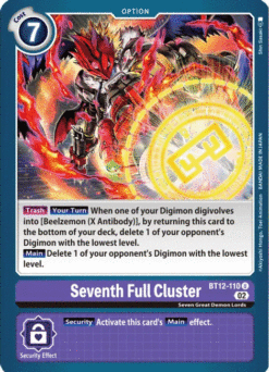 [DIGIMON] BT12-110 - Seventh Full Cluster - Purple - Option - Uncommon