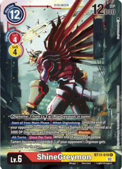 [DIGIMON] BT13-018 - ShineGreymon - Digimon - Rare