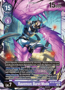 [DIGIMON] BT13-092 - Ravemon: Burst Mode - Digimon - Super Rare