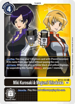 [DIGIMON] BT13-101 - Miki Kurosaki & Megumi Shirakawa - Tamer - Uncommon