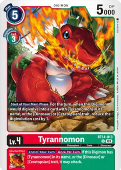 BT14-013 - Tyrannomon - Digimon - Uncommon