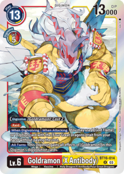 [DIGIMON] BT16-014 - Goldramon (X Antibody)  - Red/Yellow - Digimon - Rare