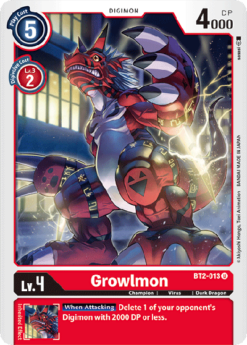 [DIGIMON] BT2-013 - Growlmon - Digimon - Uncommon