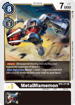 [DIGIMON] BT3-071 - MetalMamemon - Digimon - Rare