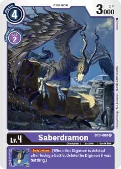 [DIGIMON] BT3-080 - Saberdramon - Digimon - Common