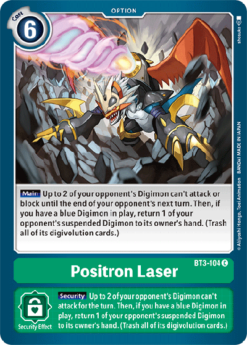 [DIGIMON] BT3-104 - Positron Laser - Option - Common