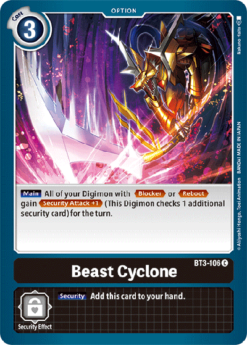 [DIGIMON] BT3-106 - Beast Cyclone - Option - Common
