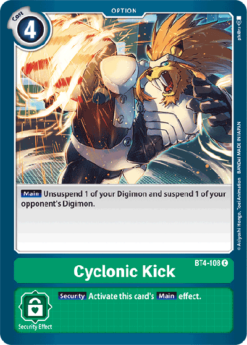 [DIGIMON] BT4-108 - Cyclonic Kick - Option - Common