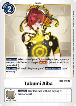 [DIGIMON] BT5-091 - Takumi Aiba - Tamer - Rare