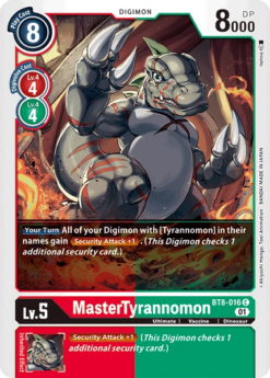 [DIGIMON] BT8-016 - Master Tyranomon - Digimon - Common