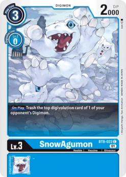[DIGIMON] BT8-022 - SnowAgumon - Digimon - Common
