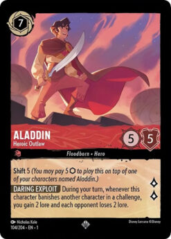 [LORCANA] EN1-104 - Aladdin - Heroic Outlaw - Ruby - Super Rare - Foil