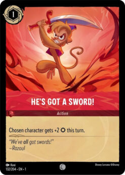 [LORCANA] EN1-132 - He's Got a Sword! - Ruby - Common