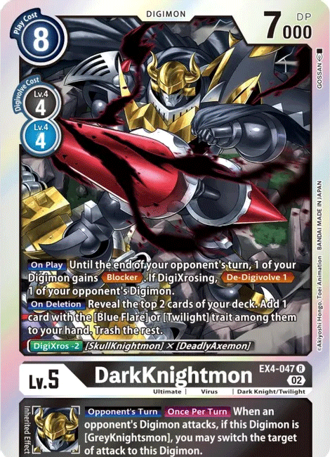 [DIGIMON] EX4-047 – DarkKnightmon – Black – Digimon – Rare – Saigon TCG