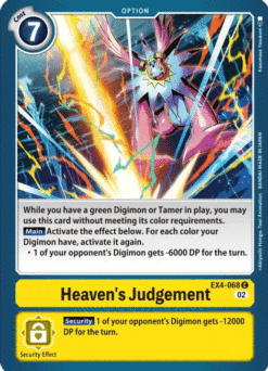 [DIGIMON] EX4-068 - Heaven's Judgement  - Yellow - Option - Common