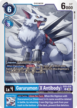[DIGIMON] EX5-018 - Garurumon ( X Antibody ) - Blue/Purple - Digimon - Uncommon
