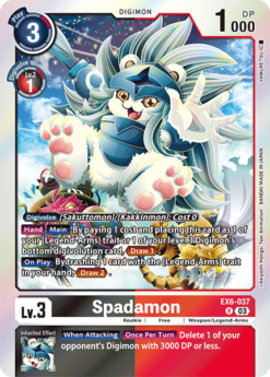 [DIGIMON] EX6-037 - Spadamon  - Black/Red - Digimon - Rare