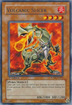 FOTB-EN012 - Volcanic Slicer - Rare - 1st Edition