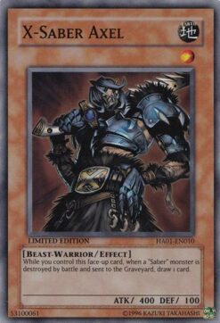 HA01-EN010 - X-Saber Axel - Super Rare - 1st Edition