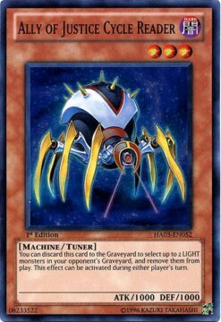 HA03-EN052 - Ally of Justice Cycle Reader - Super Rare - Unlimited