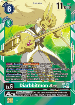 [DIGIMON] LM-013 - Diarbbitmon ACE   - Green - Digimon - Super Rare