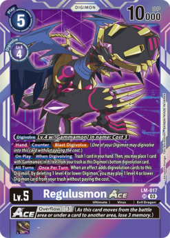 [DIGIMON] LM-017 - Regulusmon ACE   - Purple - Digimon - Super Rare