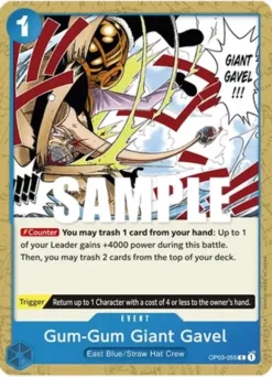 [ONE PIECE] OP03-055 - Gum-Gum Giant Gavel - Event - Common